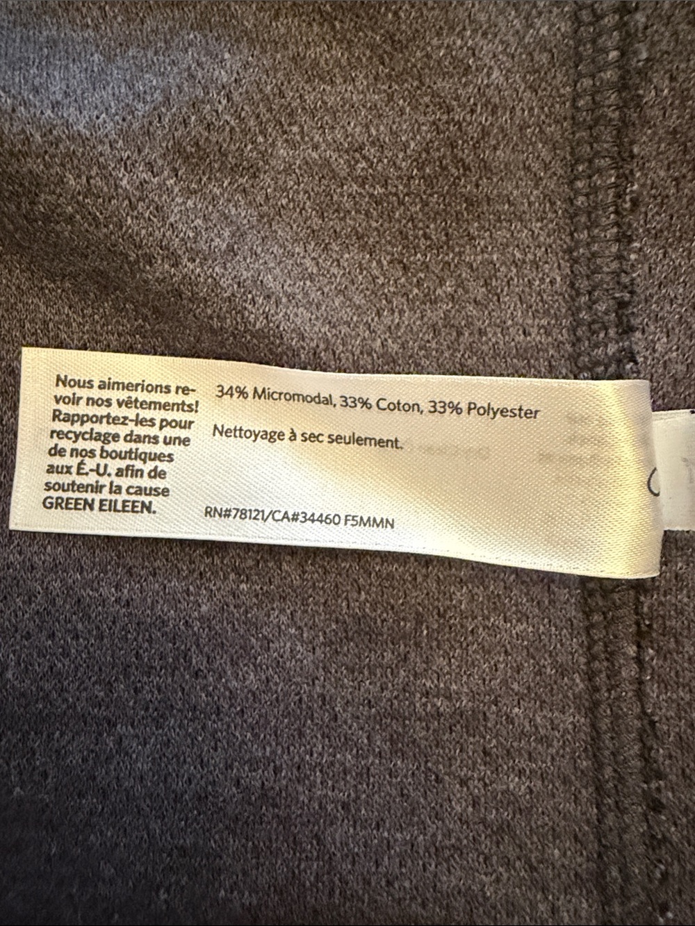 Eileen Fisher Charcoal Black Open Front Draped Cardigan Jacket - Size XL - Picture 10 of 11